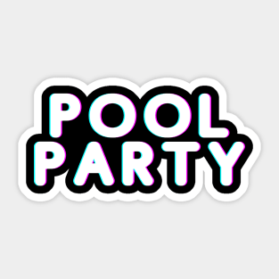 Fun summer pool party Sticker